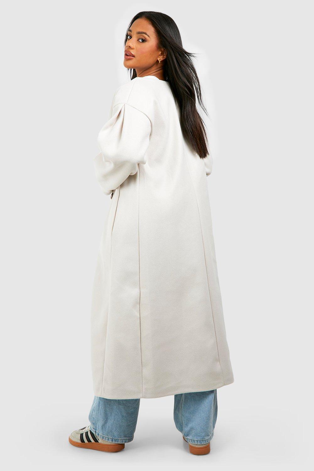 White shop coat boohoo